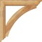 Ekena Millwork Thorton Traditional Rough Sawn Bracket w/ Offset Brace, Western Red Cedar, 6"W x 32"D x 32"H BKT0604X32X32THR01RWR - alternate 3